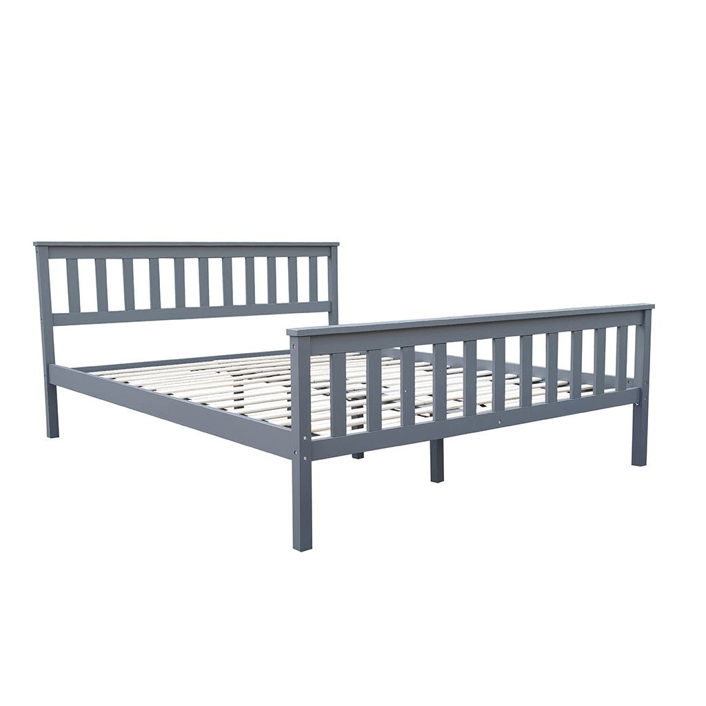 Estructura de cama gris Queen Hanna 215.5X161.5X91CM