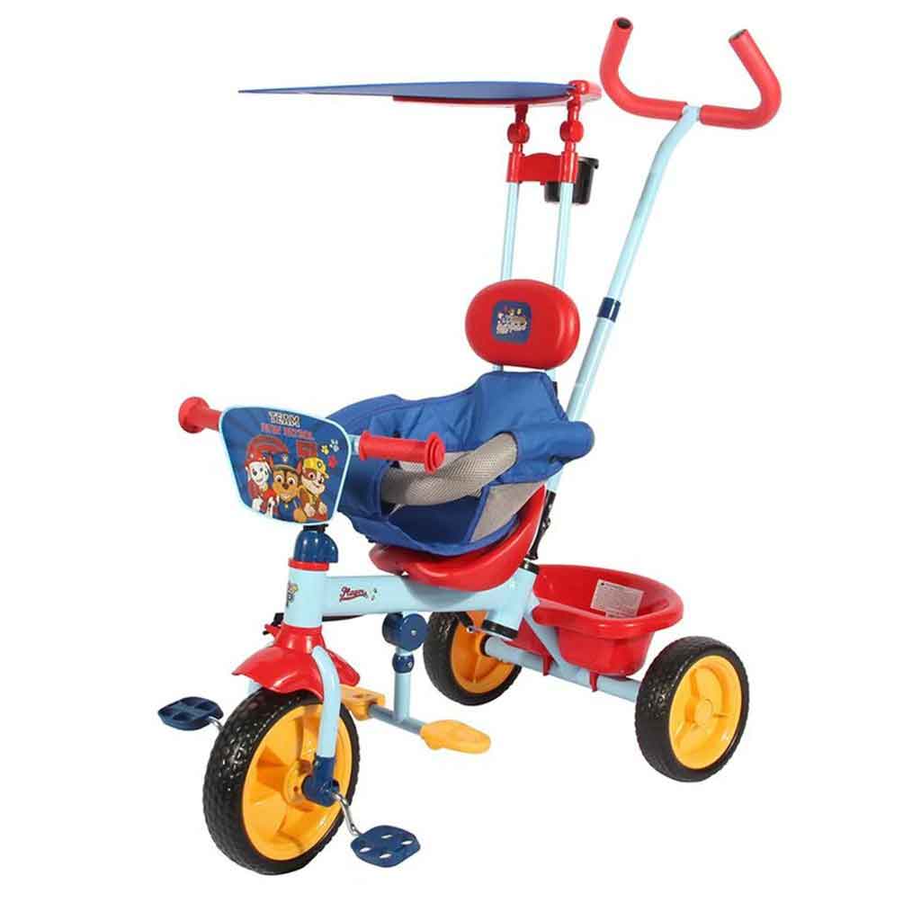Triciclo con canasto y guía Paw Patrol Boy