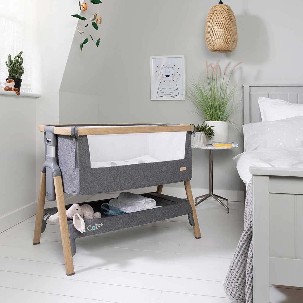Cuna Colecho Cozee Lite Gris Oscuro Tutti Bambini