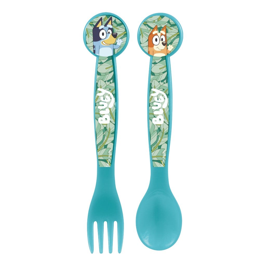 Cubiertos Bluey Set 2 Pzs