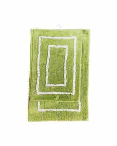 Set De 2 Pcs Alfombra Verde Con Detalles 42X60Cm-52X80Cm