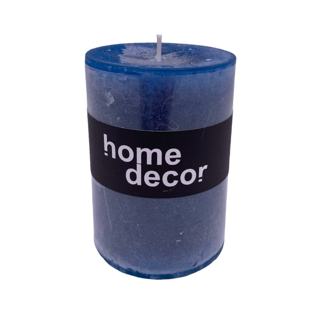 Vela Decorativa Azul 7X10Cm