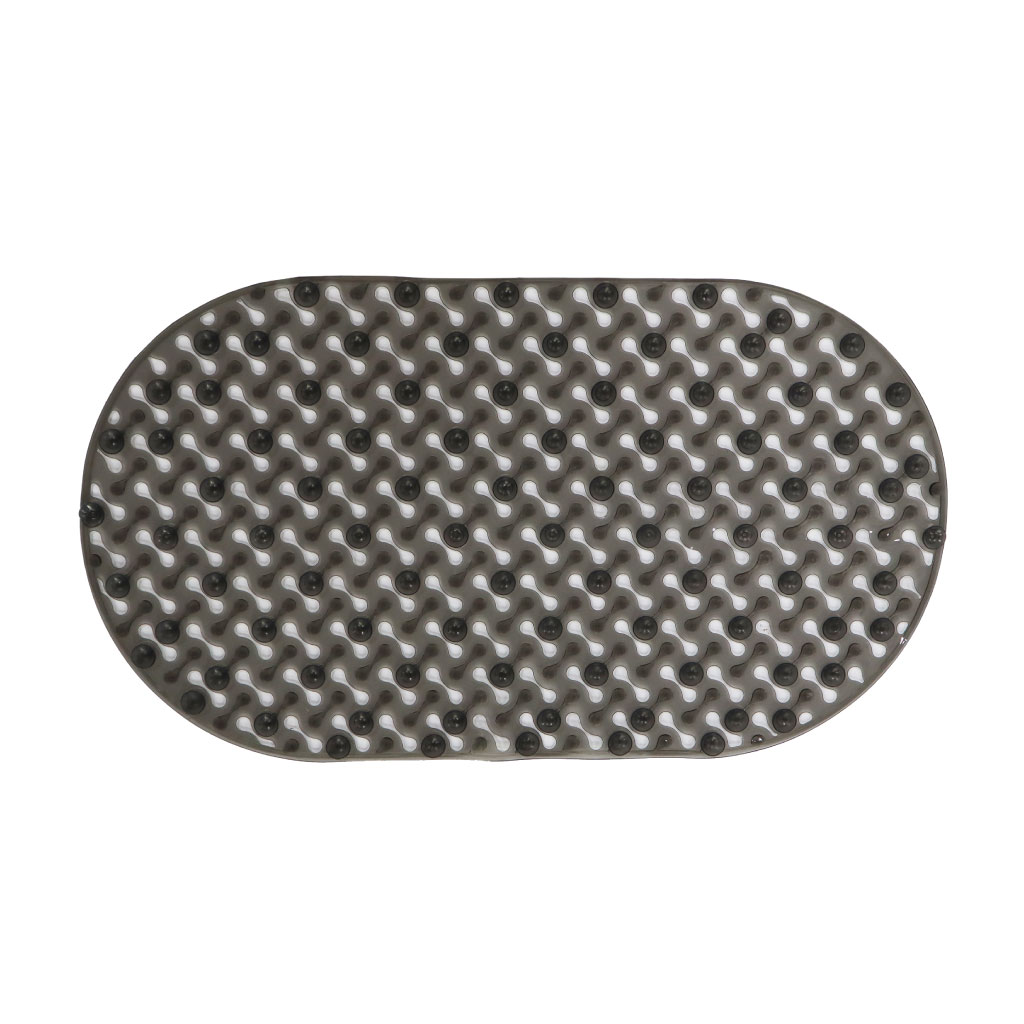 Alfombra antideslizante gris oscuro para baño