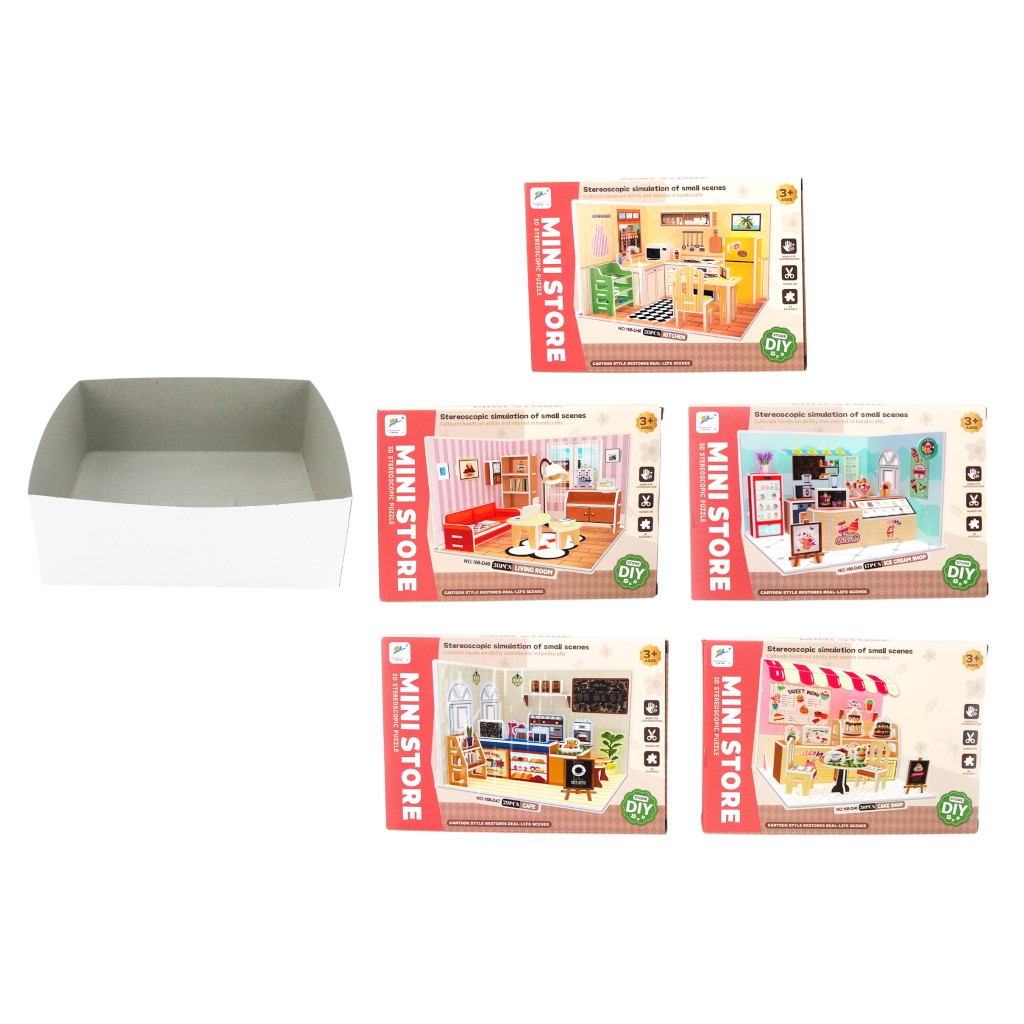 Rompecabezas 3D Casa Y Tienda Miniatura