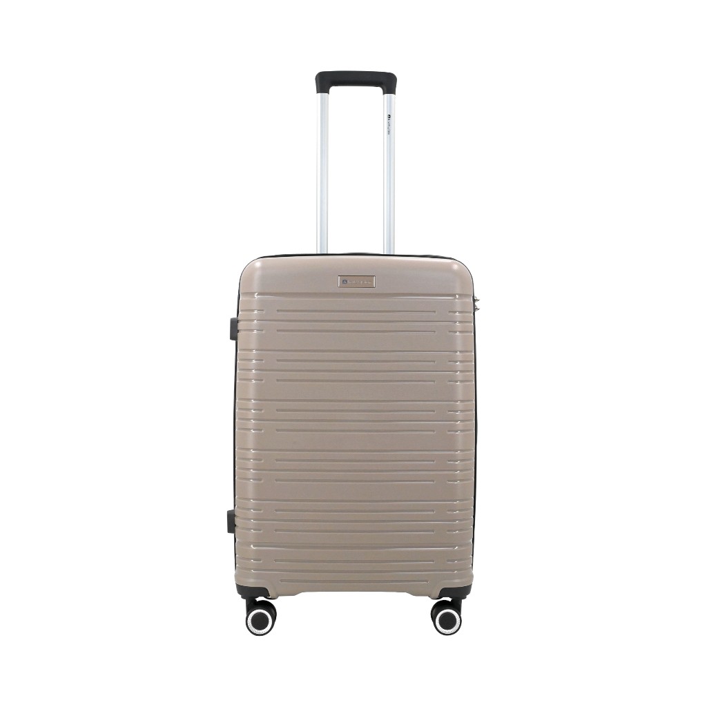 Maleta Champagne De Viaje 24" Doble Ruedas