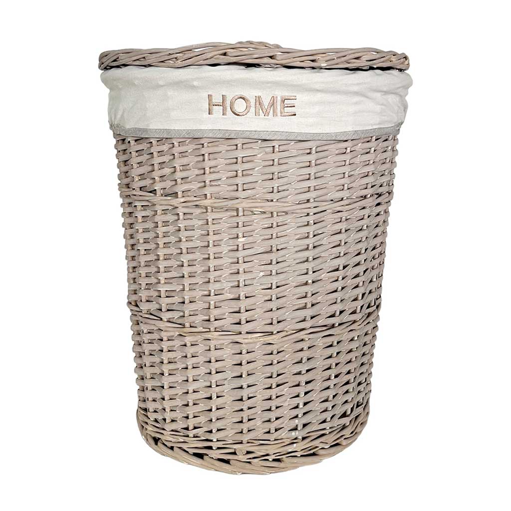 Cesta De Mimbre Con Cubierta De Tela Home 44X57Cm