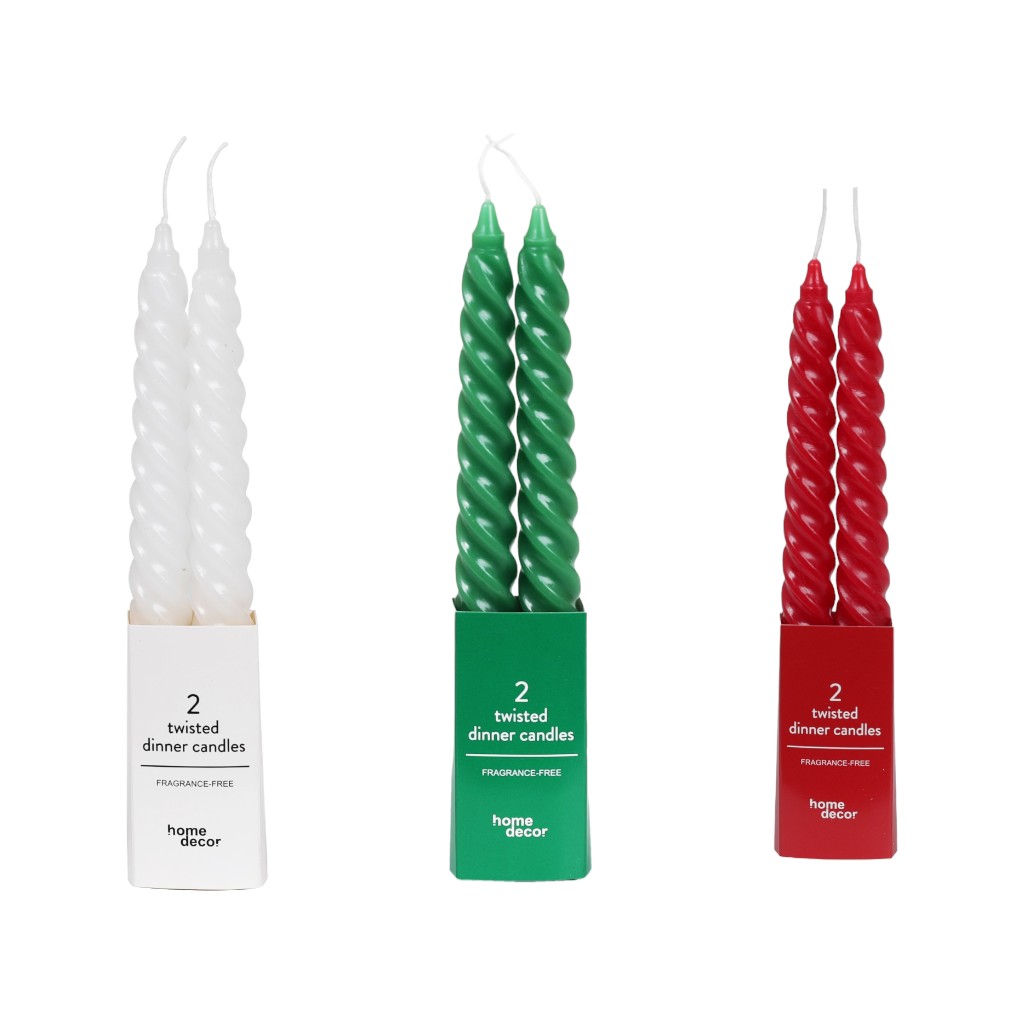 Set De 2 Vela Twist Taper 20Cm