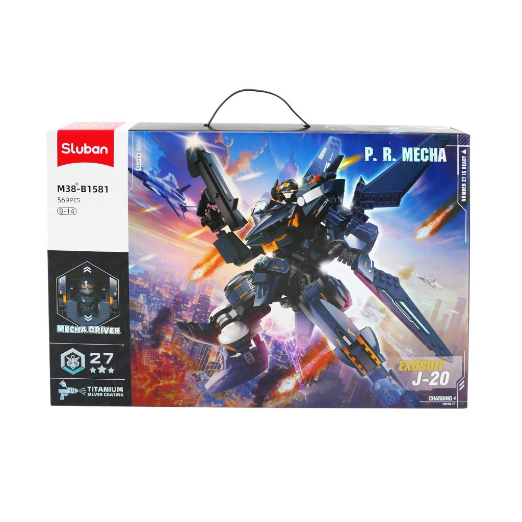 Set De Construcción M38-B1581 P.R. Mecha Exosuit. J20 569Pzs