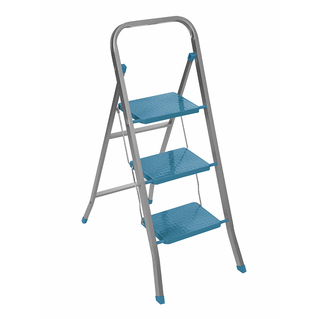 Escalera con tres escalones azul claro 115X46X6CM